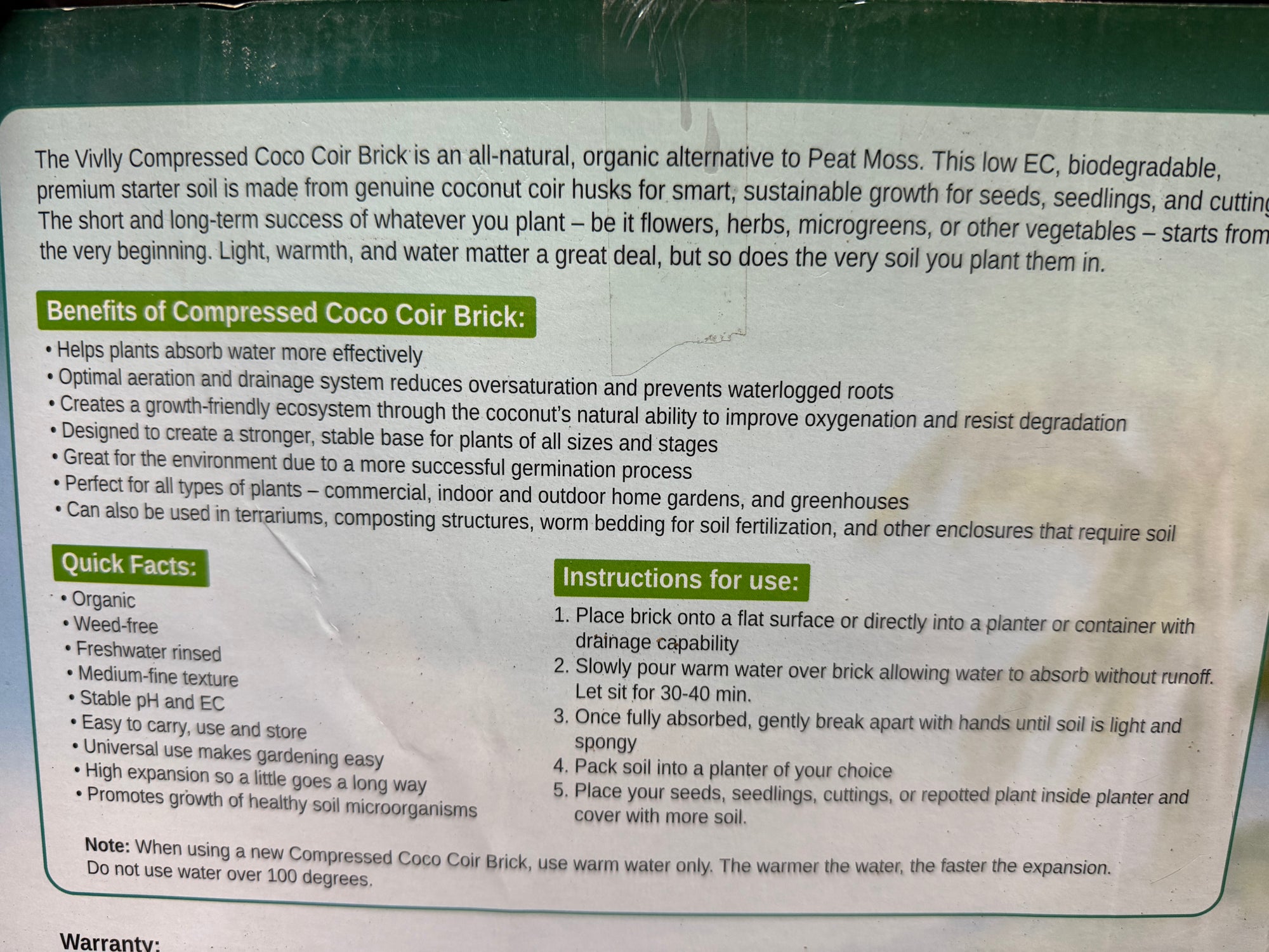 Coconut Coir Brick (Half Cubic Foot)